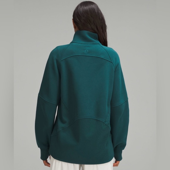 ❌SOLD❌NWT Lululemon Scuba Oversized Funnel-Neck Full Zip in Storm Teal size XS/S - Picture 2 of 10